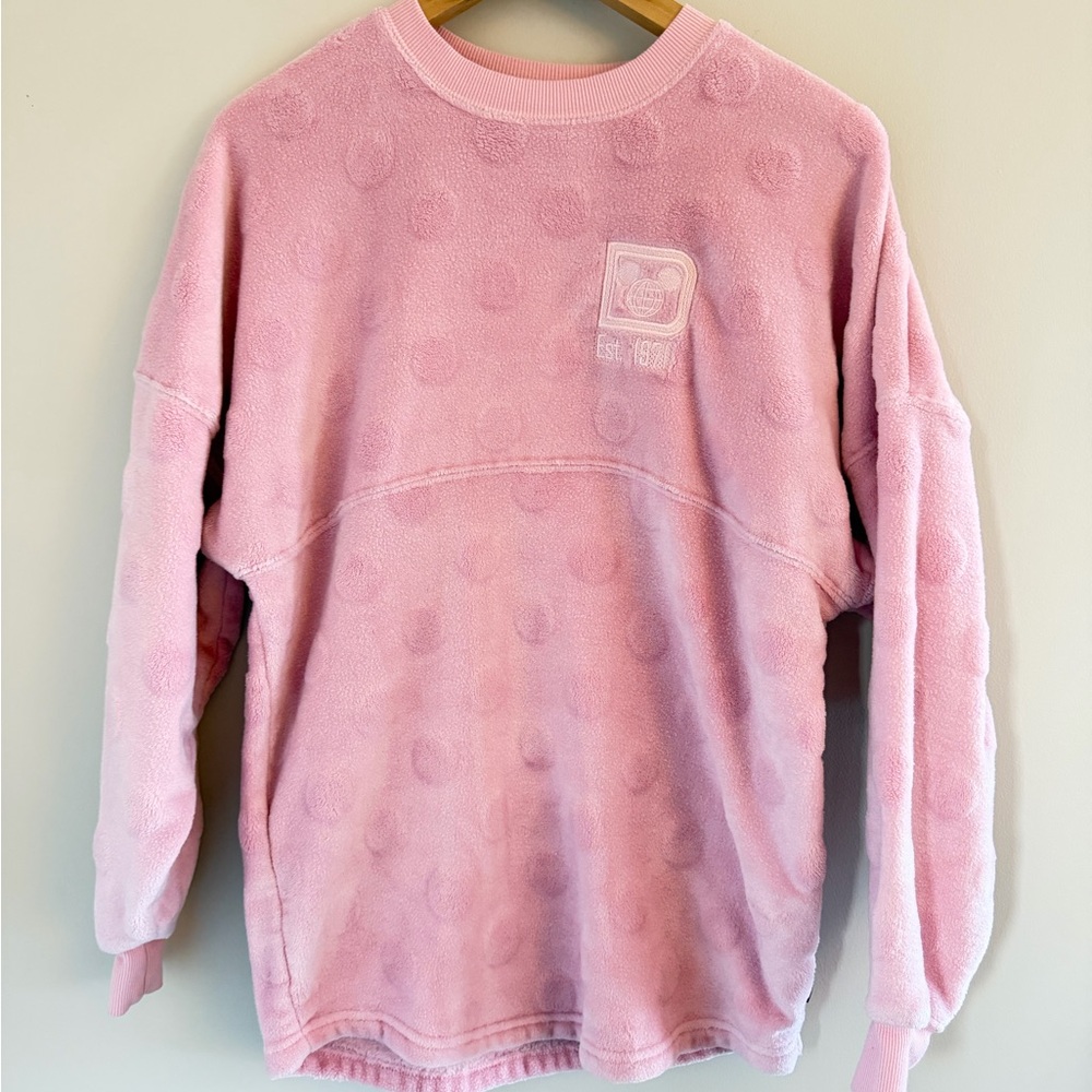Disney World Women’s XS Spirit Jersey Piglet Pink‎ Fleece Soft Pullover Shirt